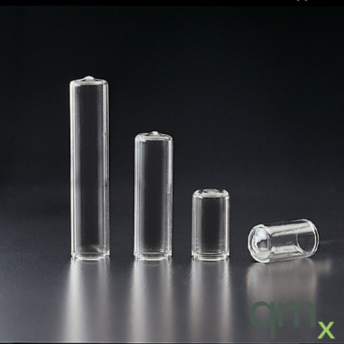 1.0ml Glass Flat Tip Tapered Inserts, 8x45mm, for 96-Well Deep Square Plates, in Vial Loader