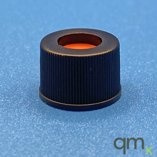 10-425 Black Closure, PTFE/Red Rubber Septa, 0.040in