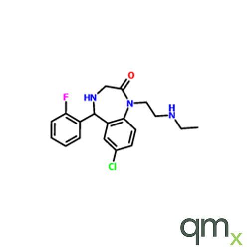7-Chloro-1-[2-(ethylamino)ethyl]-5-(2-fluorophenyl)-1,3,4,5-tetrahydro-2H-1,4-benzodiazepin-2-one, neat
