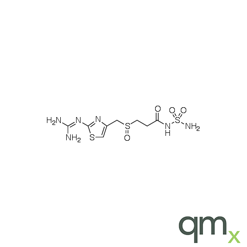 3-[2-(Diaminomethyleneamino)-1,3-thiazol-4-ylmethylsulphinyl]-N-sulphamoylpropanamide (Famotidine Metabolite), neat