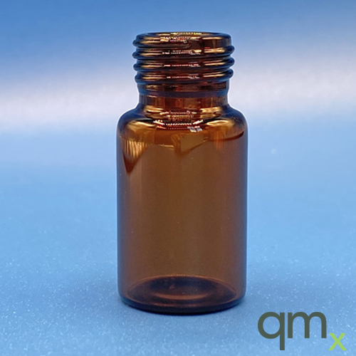 10ml Amber Headspace Vial, Flat Bottom, 23x46mm, 18mm Screw-thread