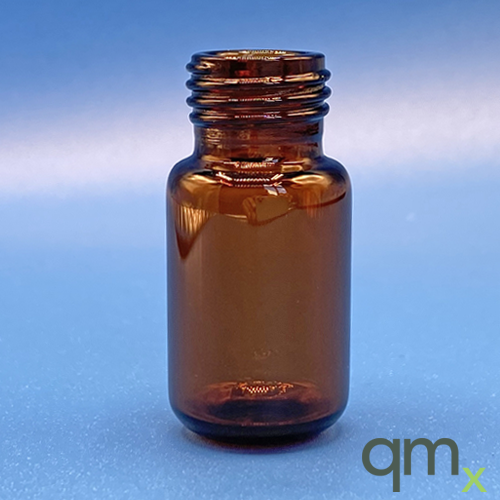 10ml Amber Headspace Vial, Rounded Bottom, 23x46mm, 18mm Screw-thread