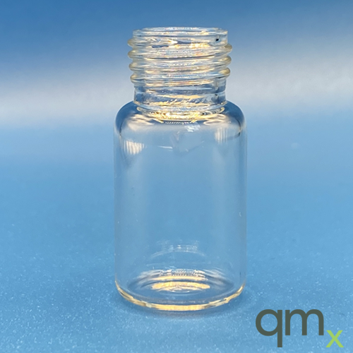 10ml Clear Headspace Vial, Rounded Bottom, 23x46mm, 18mm Screw-thread