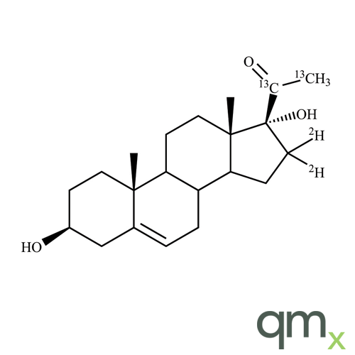 17a-Hydroxypregnenolone-[20,21-13C2,16,16-d2] 100 Âµg/ml, in Methanol