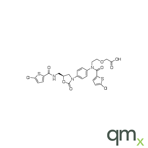 2-[2-[[(5-Chloro-2-thienyl)carbonyl][4-[(5S)-5-[[[(5-chloro-2-thienyl)carbonyl]amino]methyl]-2-oxo-3-oxazolidinyl]phenyl]amino]ethoxy]-acetic acid, neat