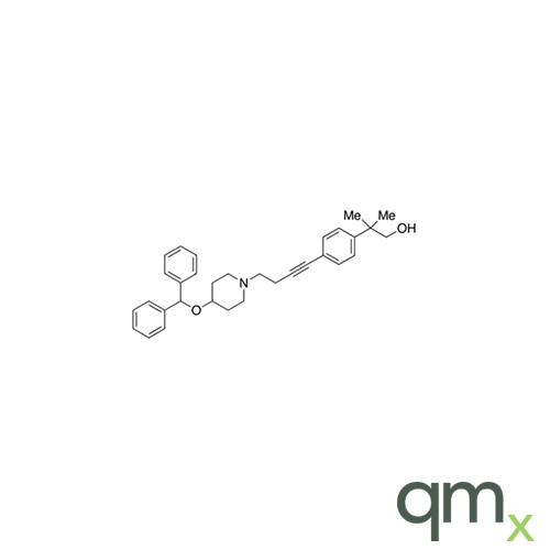 4-[4-(Diphenylmethoxy)-1-piperidinyl]-1-[4-[(2-hydroxy-1,1-dimethyl)ethyl]phenyl]butyne, neat
