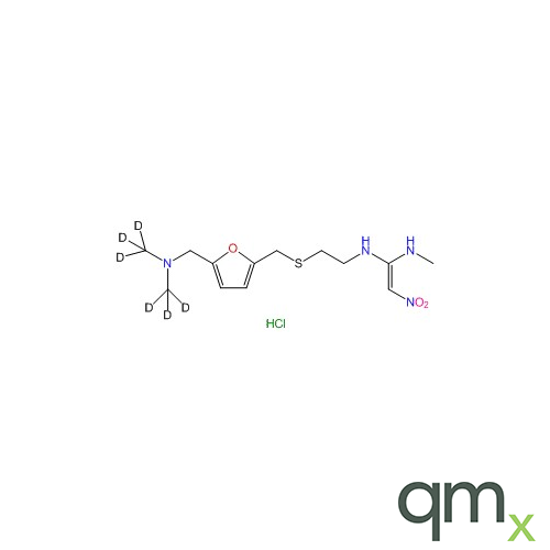 Ranitidine D6 HCl (N,N-dimethyl D6), 100Âµg/ml in Acetonitrile - A2S certified