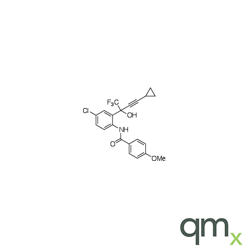 rac N-[4-Chloro-2-[3-cyclopropyl-1-hydroxy-1-(trifluoromethyl)-2-propynyl]phenyl]-4-methoxybenzamide, neat