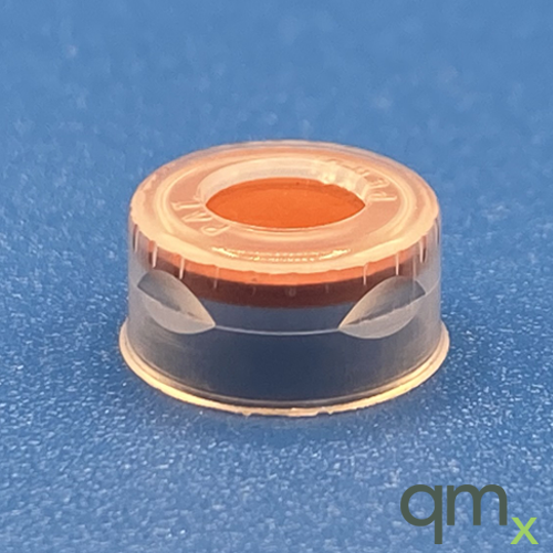 11mm Clear Snap Cap, PTFE/Red Rubber