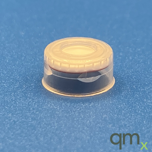 11mm Clear Snap Cap, PTFE/Silicone with Slit