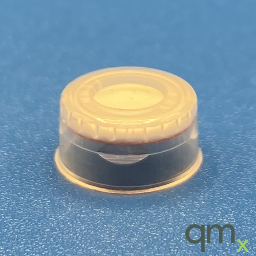 11mm Clear Snap Cap, PTFE/Silicone
