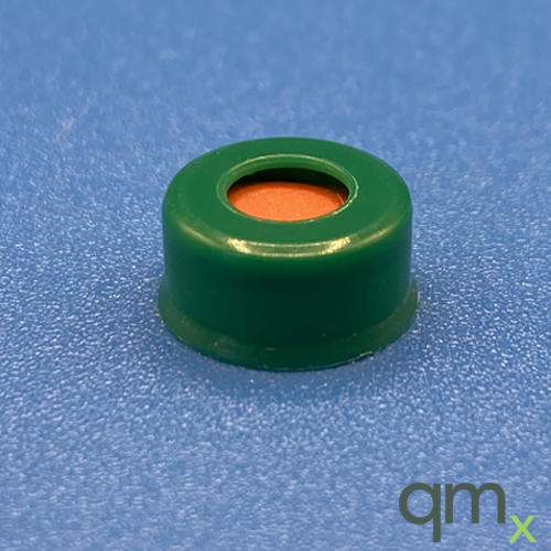 11mm Green Snap Cap, PTFE/Red Rubber