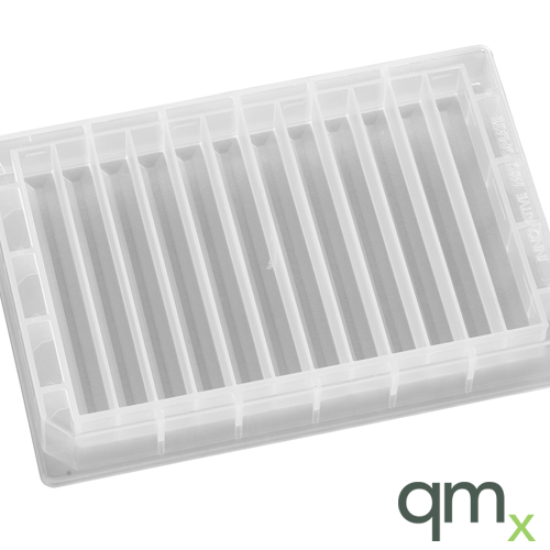 12 column, reservoir, partitioned, flat bottom, low profile, natural polypropylene