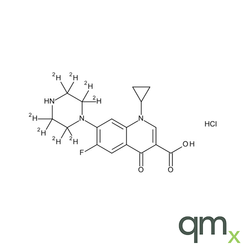Ciprofloxacin D8 HCl (piperazine D8), 100Âµg/ml in Acetonitrile - A2S certified