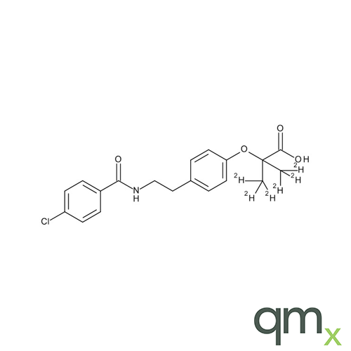 Bezafibrate D6 (dimethyl D6), 10Âµg/ml in Acetonitrile - A2S certified