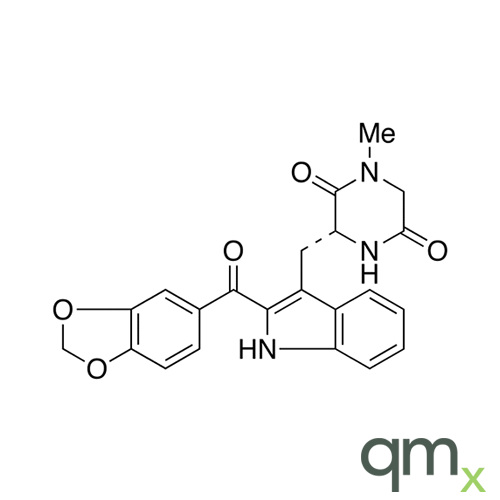 (3R)-3-[[2-(1,3-Benzodioxol-5-ylcarbonyl)-1H-indol-3-yl]methyl]-1-methyl-2,5-piperazinedione, neat