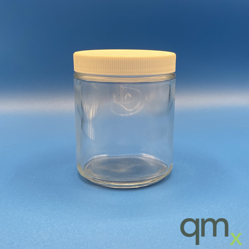 125ml Clear Jar, Solid Cap & PTFE Liner