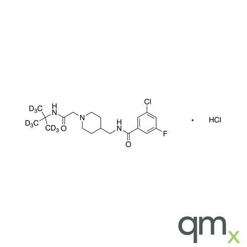 N-((1-(2-(tert-Butylamino)-2-oxoethyl)piperidin-4-yl)methyl)-3-chloro-5-fluorobenzamide-d9 Hydrochloride Salt, neat