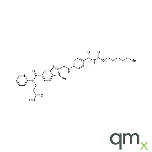 N-[[2-[[[4-[[[(Hexyloxy)carbonyl]amino]carbonyl]phenyl]amino]methyl]-1-methyl-1H-benzimidazol-5-yl]carbonyl]-N-2-pyridinyl-ÃŸ-alanine Ethyl Ester, neat