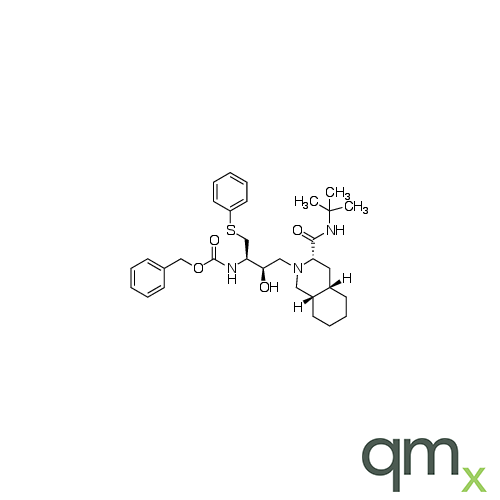 [3S-(3S,4aS,8aS,2&acirc;R,3&acirc;R)]-2-[3&acirc;-N-CBz-amino-2&acirc;-hydroxy-4&acirc;-(phenyl)thio]butyldecahydroisoquinoline-3-N-t-butylcarboxamide, neat