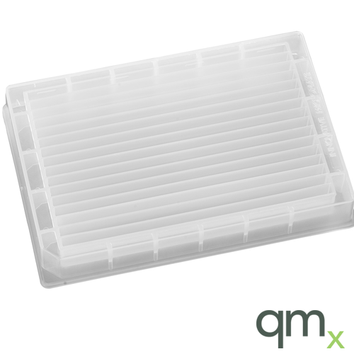 16 row, low profile reservoir, partitioned pyramid bottom, natural polypropylene