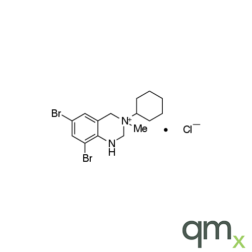 3-Cyclohexyl-6,8-dibromo-3-methyl-1,2,3,4-tetrahydroquinazolinium Chloride, neat