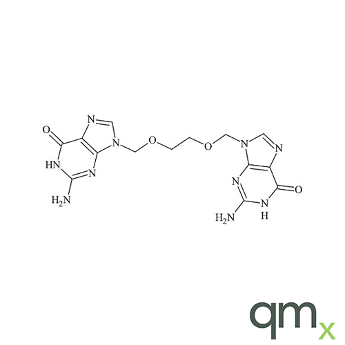 Acyclovir Impurity J: 9,9â€™-[Ethylene-bis(oxymethylene)] Bis (2-amino-1-9-dihydro-6H-purin-6-one),