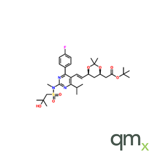 1,1-Dimethylethyl [(4R,6S)-6-[(E)-2-[4-(4-fluorophenyl)-2-[[(2-hydroxy-2-methylpropyl)sulfonyl]methylamino]-6-(1-methylehtyl)-5-pyrimidinyl]ethenyl]-2,2-dimethyl-1,3-dioxan-4-yl]acetate, neat