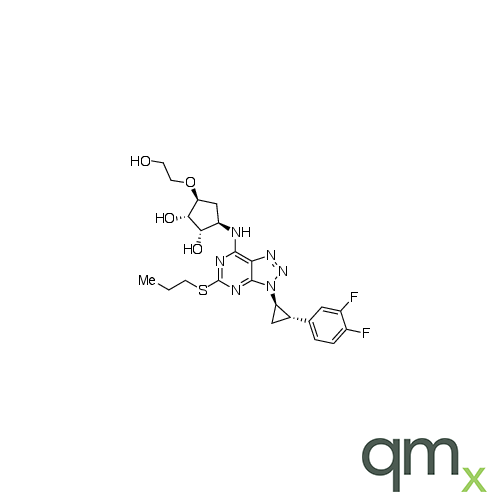 (1S,2S,3R,5S)-3-[[3-[(1R,2S)-2-(3,4-Difluorophenyl)cyclopropyl]-5-(propylthio)-3H-1,2,3-triazolo[4,5-d]pyrimidin-7-yl]amino]-5-(2-hydroxyethoxy)-1,2-cyclopentanediol, neat