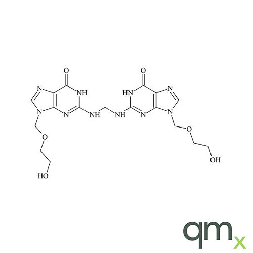 Acyclovir Impurity K: 2,2â€™-[Methylenediimino] bis[9-[2-hydroxy-ethoxy)methyl]-1-9-dihydro-6H-purin-6-one