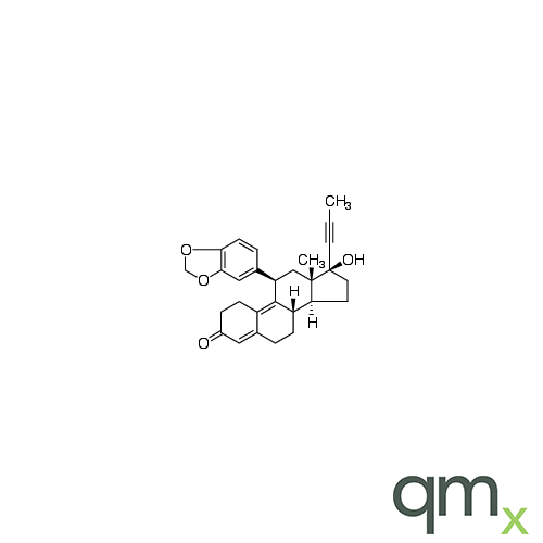 (11&Atilde;,17&Atilde;)-11-(1,3-Benzodioxol-5-yl)-17-hydroxy-17-(1-propyn-1-yl)estra-4,9-dien-3-one, neat