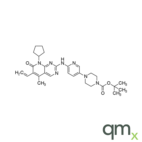 4-?[6-?[(8-?Cyclopentyl-?6-?ethenyl-?7,?8-?dihydro-?5-?methyl-?7-?oxopyrido[2,?3-?d]?pyrimidin-?2-?yl)?amino]?-?3-?pyridinyl]?-1-?Piperazinecarboxylic Acid 1,?1-?Dimethylethyl Ester, neat