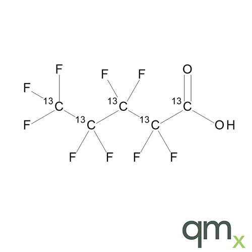 Perfluoropentanoic acid 13C5, 50Âµg/m in Methanol:Water - Ehrenstorfer