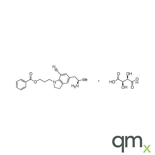5-[(2R)-2-Aminopropyl]-1-[3-(benzoyloxy)propyl]-2,3-dihydro-1H-indole-7-carbonitrile (2R,3R)-2,3-Dihydroxybutanedioate, neat