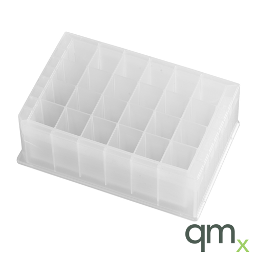 24 Square well, V-bottom 10ml/ well polypropylene plate