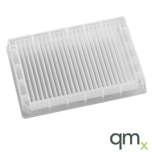 24 column, low profile reservoir, partitioned pyramid bottom, natural polypropylene