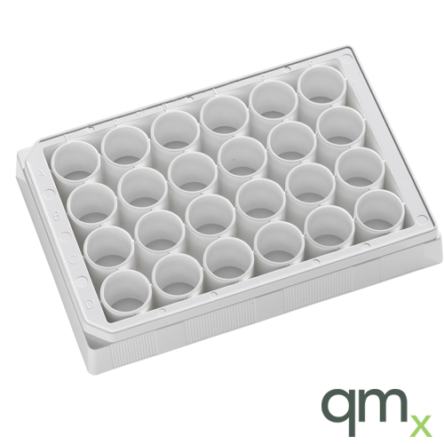 24-well clear bottom PS microplate White, Tissue Culture Treated. With Lid.Individually packed.