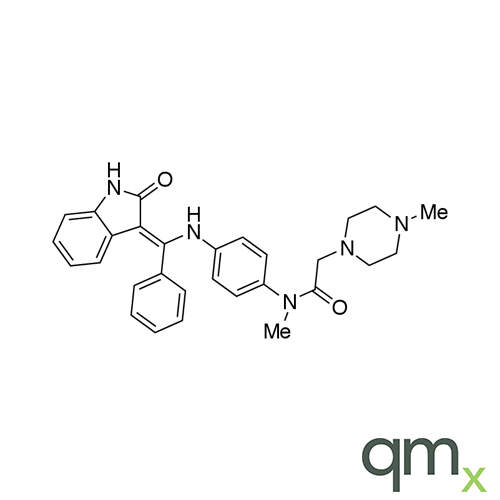 N-[4-[[(Z)-(1,2-Dihydro-2-oxo-3H-indol-3-ylidene)phenylmethyl]amino]phenyl]-N,4-dimethyl-1-piperazineacetamide, neat