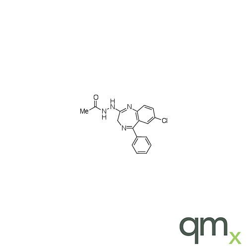 2-(2-Acetylhydrazino)-7-chloro-5-phenyl-3H-1,4-benzodiazepine, neat
