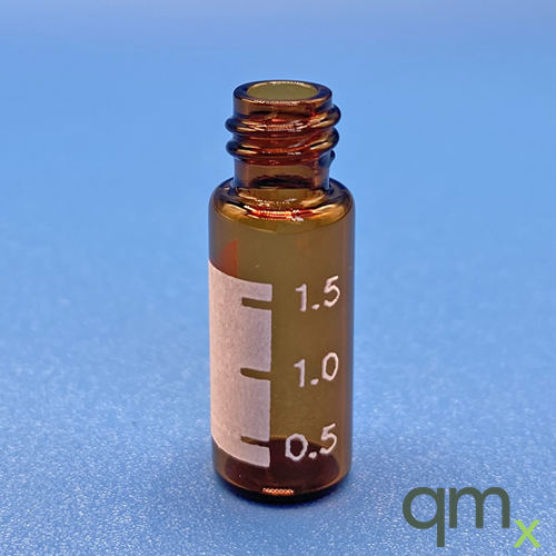 2ml Amber Screw-thread Vial with Graduated Patch, 8mm
