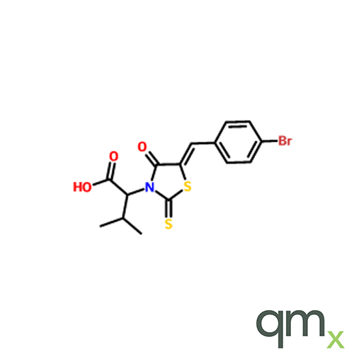 5-(p-Bromobenzylidene)-a-isopropyl-4-oxo-2-thioxo-3-thiazolidine acetic acid, neat