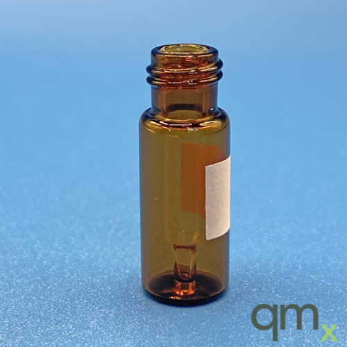 300Âµl Amber Interlockedâ„¢ Screw-thread Vial/Insert with Marking Patch, 9mm