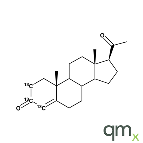 Progesterone-[2,3,4-13C3], neat