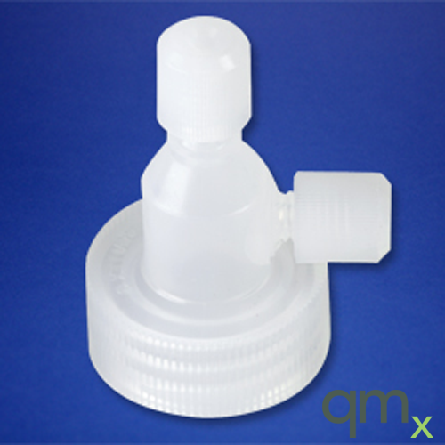 33 mm transfer closure, (2) 1/8in OD tube ports, one top an