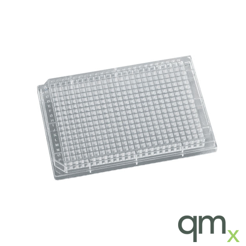 384-well 120µl Polystyrene, Clear, Tissue Culture Treated, With Lid. Individually packed.