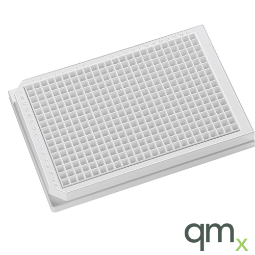 384-well 120µl Polystyrene, White, Tissue Culture Treated, With Lid. Individually packed.
