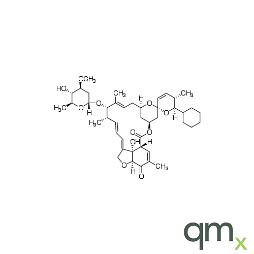 25-?Cyclohexyl-?4'-?O-?de(2,?6-?dideoxy-?3-?O-?methyl-?a-?L-?arabino-?hexopyranosyl)?-?5-?demethoxy-?25-?de(1-?methylpropyl)?-?5-?oxo-avermectin A1a, neat