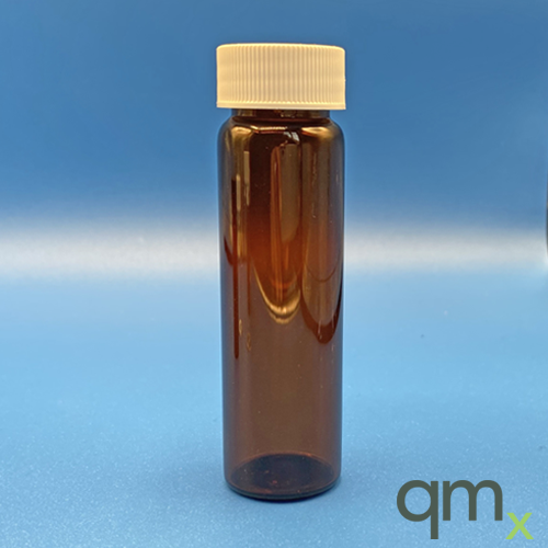 40ml Amber Vial, Solid Cap & Liner