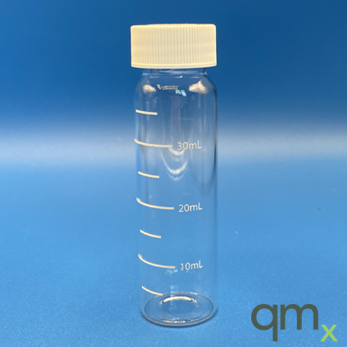 40ml Precleaned Clear Vial, Solid Cap & Liner, Graduated