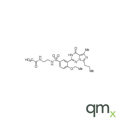 S-Desethylpiperidino S-[2-Carboxyl-2-oxo-ethyl-(2-aminoethyl)amino] Vardenafil, neat